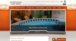 Desktop Screenshot of erdospuszta-clubhotel.hu